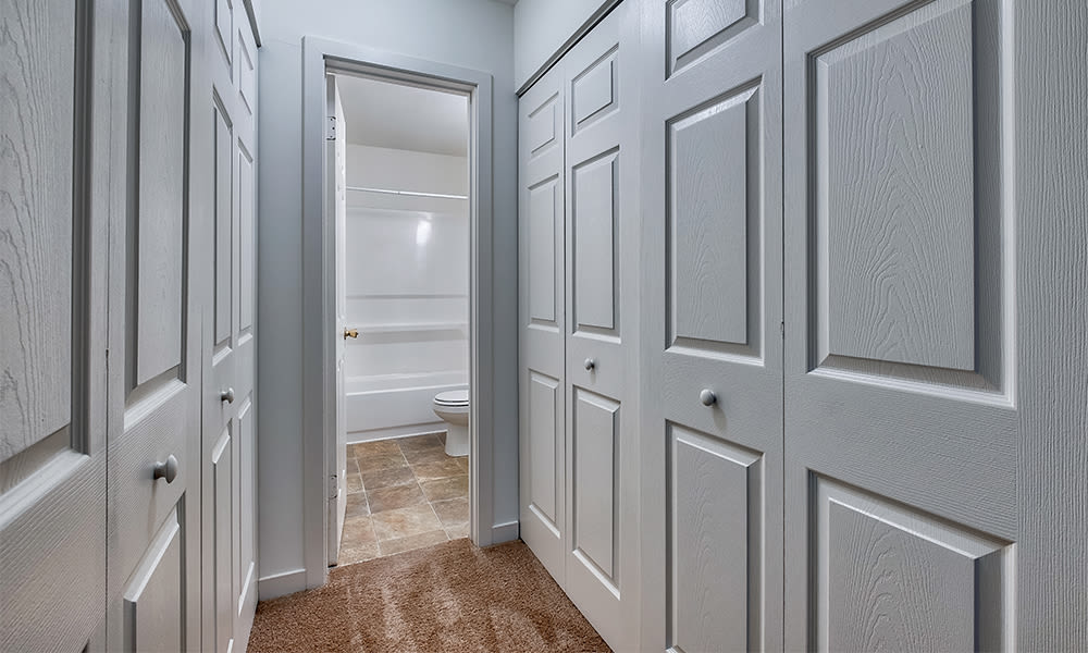 Closet space at Emerald Springs Apartments in Painted Post, New York