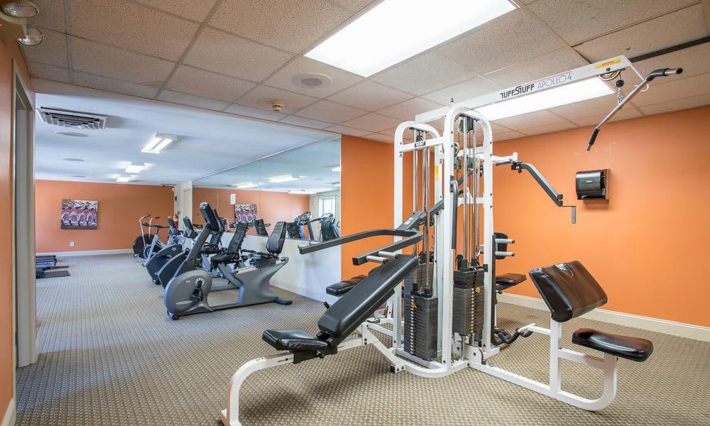 Stay healthy in our fitness center at Idylwood Resort Apartments in Cheektowaga, New York