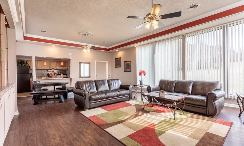 Clubhouse interior at Steeplechase Apartments in Camillus, New York