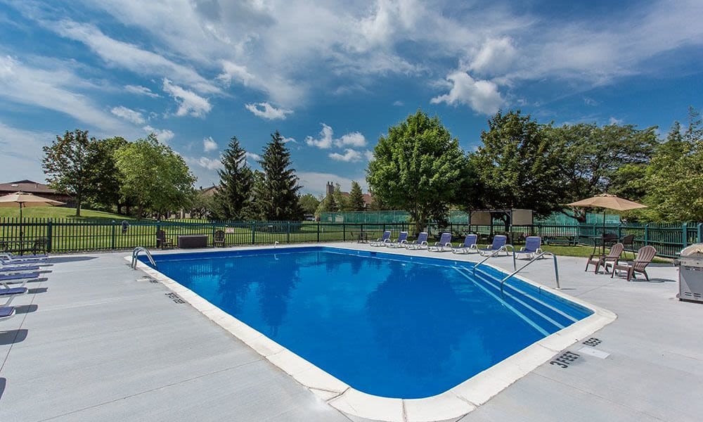 Refreshing pool at Steeplechase Apartments in Camillus, New York