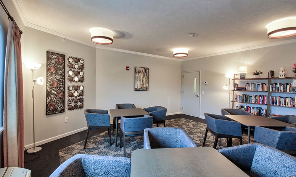 Library at Villa Capri Apartments in Rochester, New York