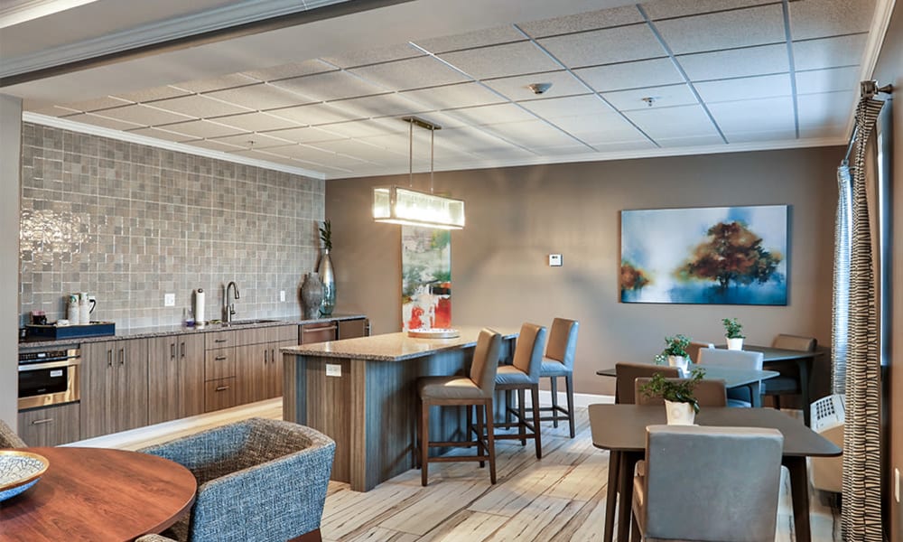 Luxury clubhouse at Villa Capri Apartments in Rochester, New York