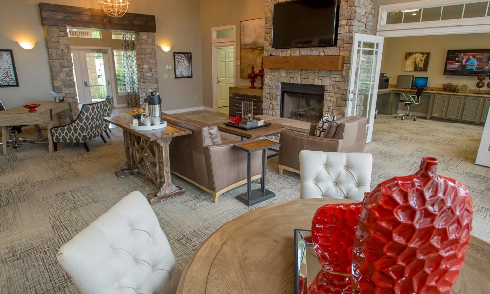 The clubhouse at Nickel Creek Apartments in Tulsa, Oklahoma