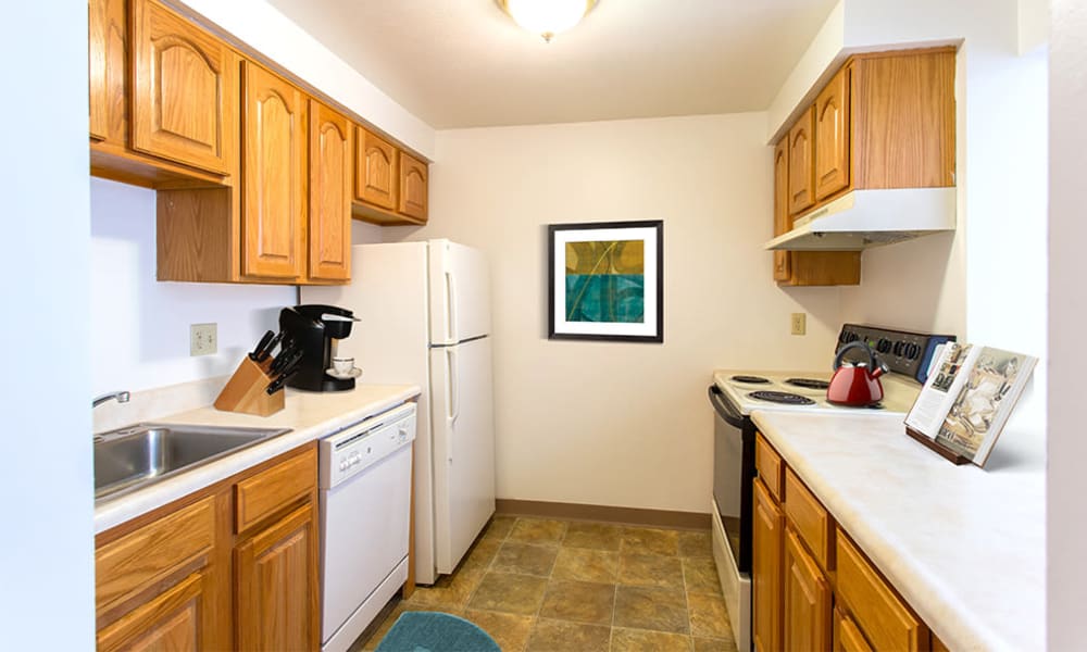 Bright, well equipped kitchen at Riverton Knolls home in West Henrietta, New York
