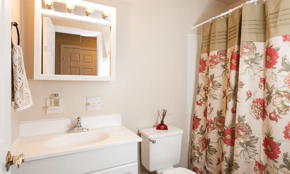 Bathroom at Newcastle Apartments & Townhomes home in Rochester, New York