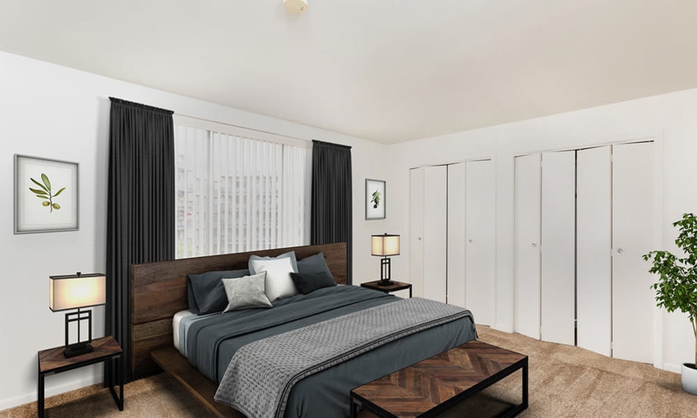 Bedroom at Oak Hill Terrace in Rochester, New York