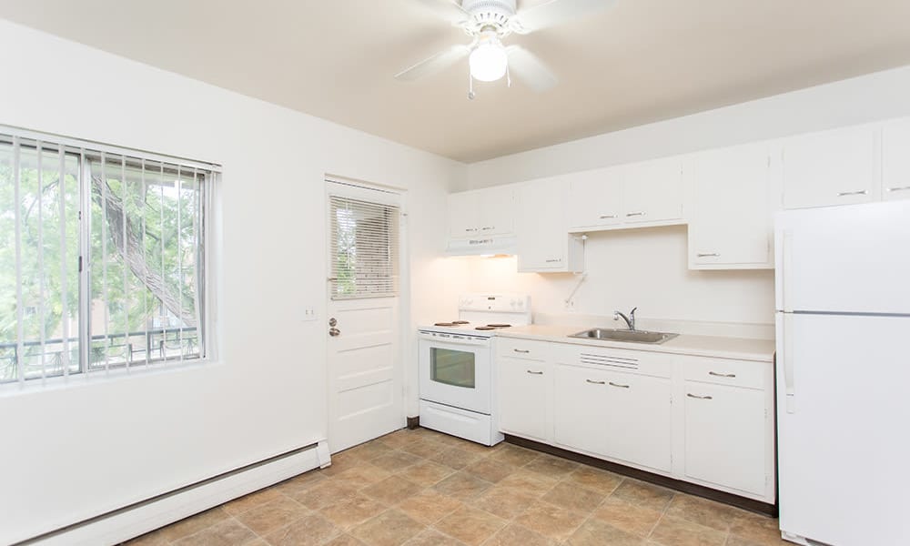 Kitchen space at Pittsford Garden Apartments in Pittsford, New York