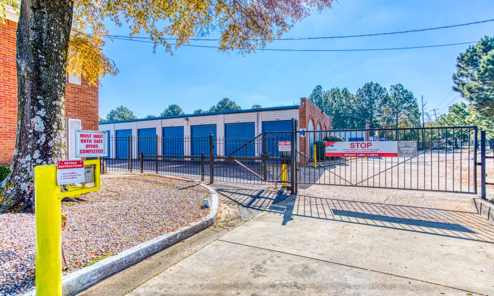 Keypad for gated entry at Devon Self Storage in Memphis, Tennessee