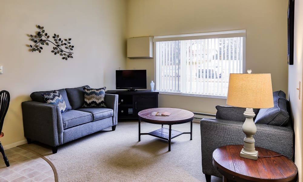 A spacious living room at The Wellington in Minot, North Dakota