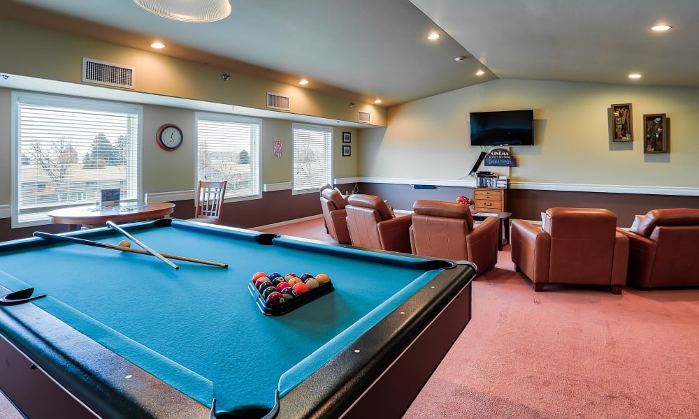 A pool table at The Wellington in Minot, North Dakota