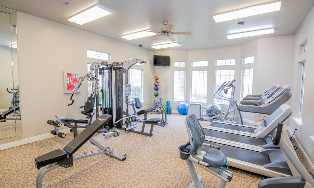The gym at Colonies at Hillside in Amarillo, Texas