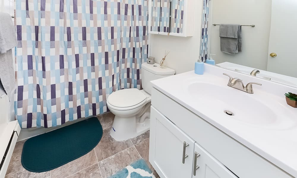 Spacious bathroom at Eatoncrest Apartment Homes in Eatontown, New Jersey