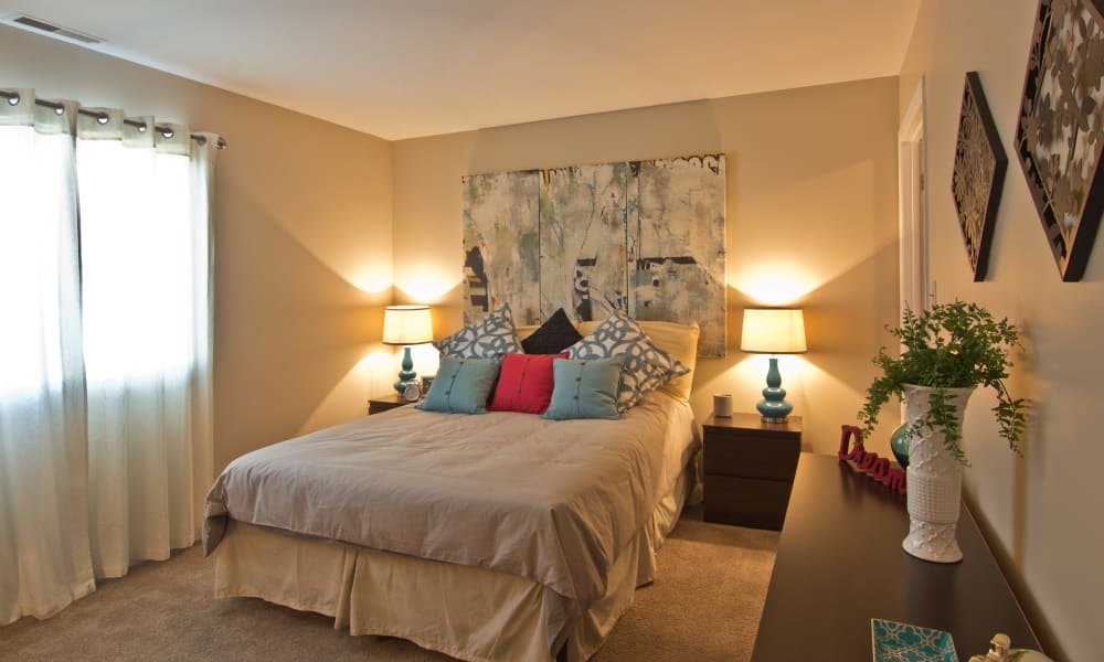 Bedroom at The Lakes at 8201 in Merrillville, Indiana