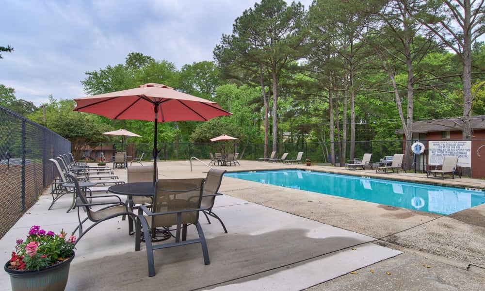 A gated community pool at Beckett Park in Smyrna, Georgia