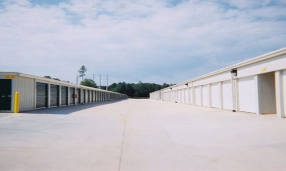 Wide driveways at A Storage of Daphne in Daphne, Alabama