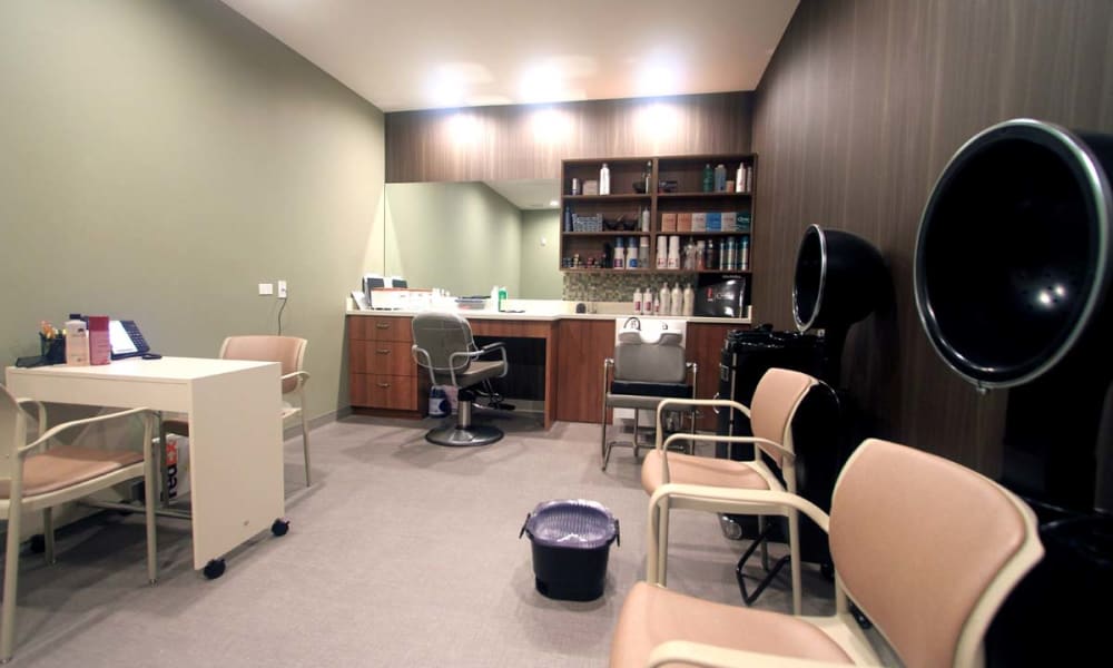 An onsite beauty salon at Anthology of Wheaton in Wheaton, Illinois