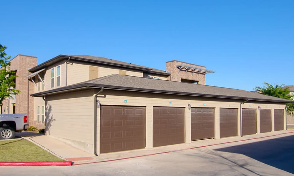 Private garages available at Anatole on Briarwood in Midland, Texas