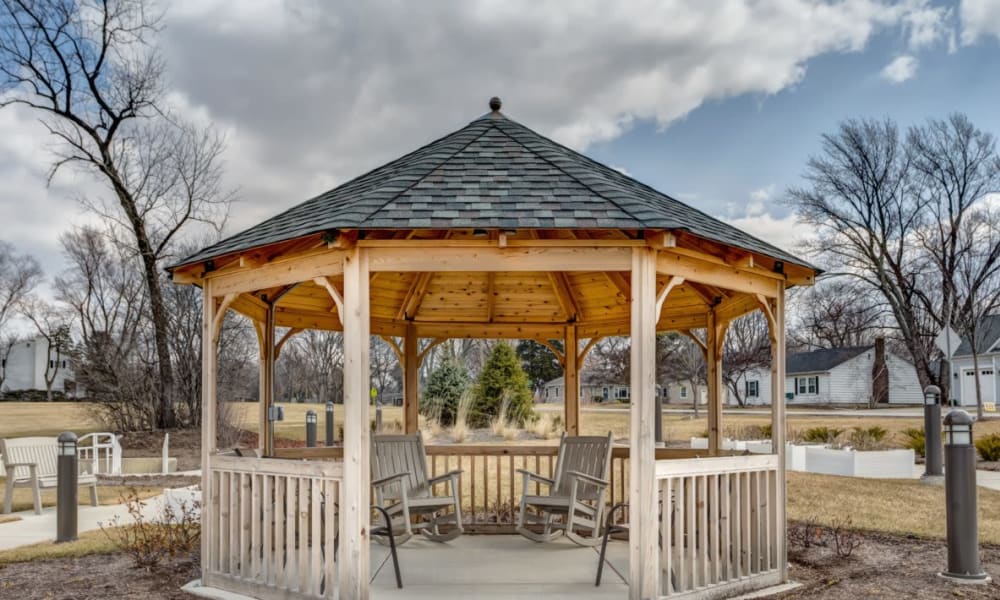 A gazebo at Anthology of Wheaton in Wheaton, Illinois