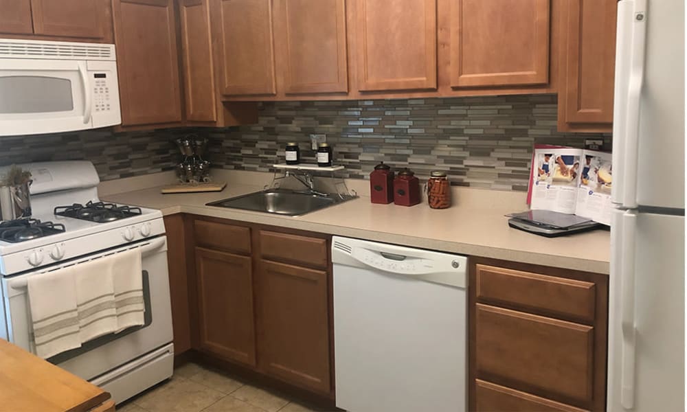 Kitchen at Willowbrook Apartments in Jeffersonville, Pennsylvania