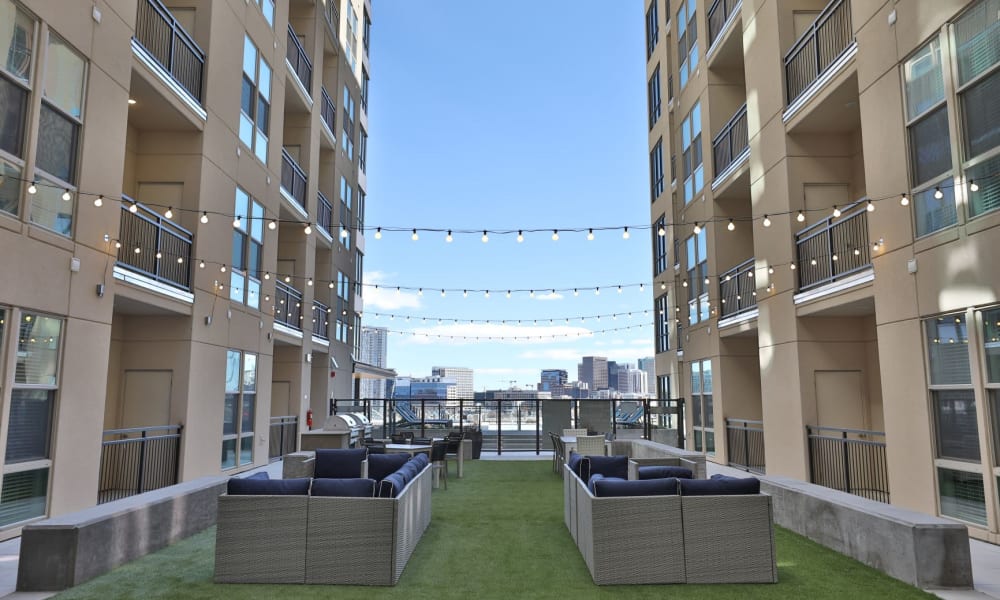 Outdoor Courtyard at The Alcott in Denver, Colorado