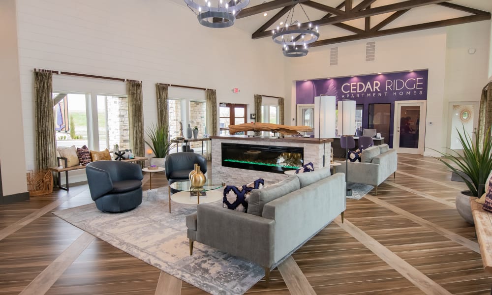 Clubhouse and leasing office at Cedar Ridge in Tulsa, Oklahoma