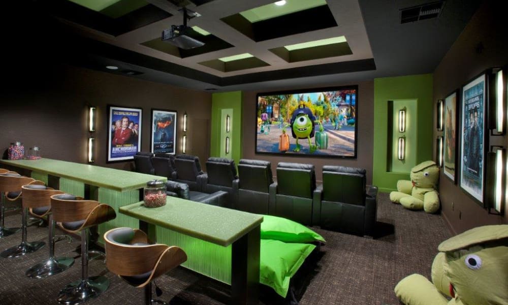 Onsite movie theater at Vive in Chandler, Arizona