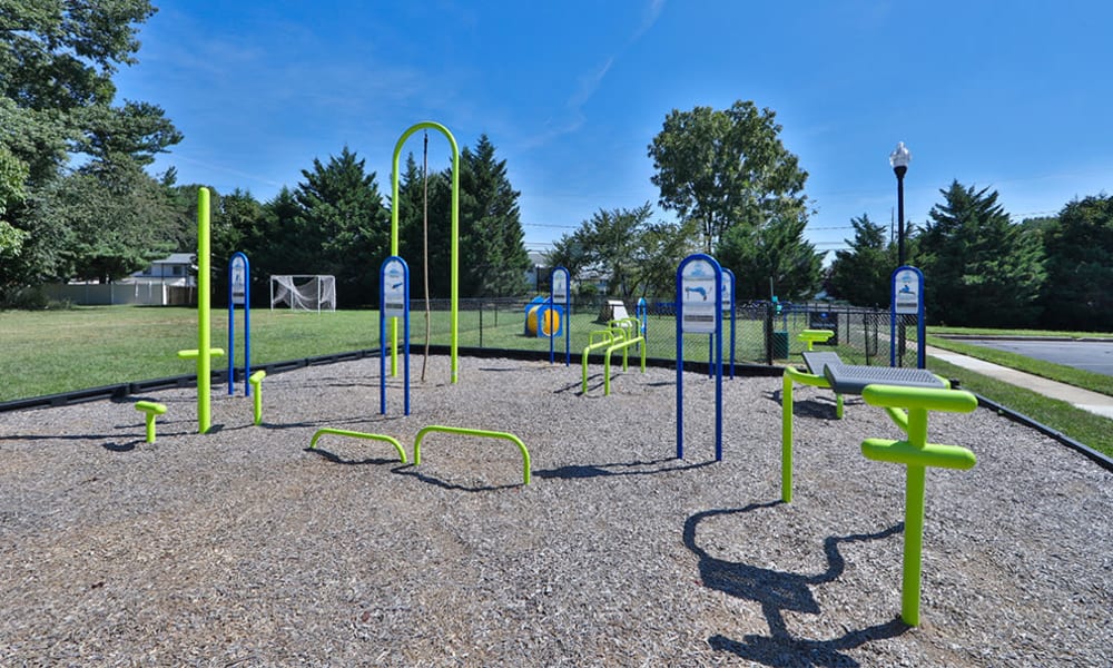 Outdoor fitness area at Westpointe Apartments in Pittsburgh, Pennsylvania