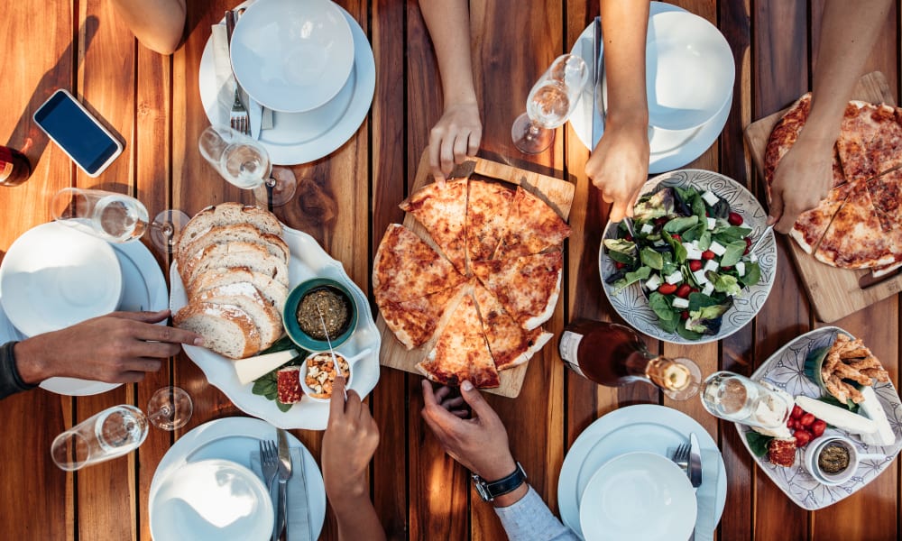 Residents eating out near The Westlight Apartments in Atlanta, Georgia