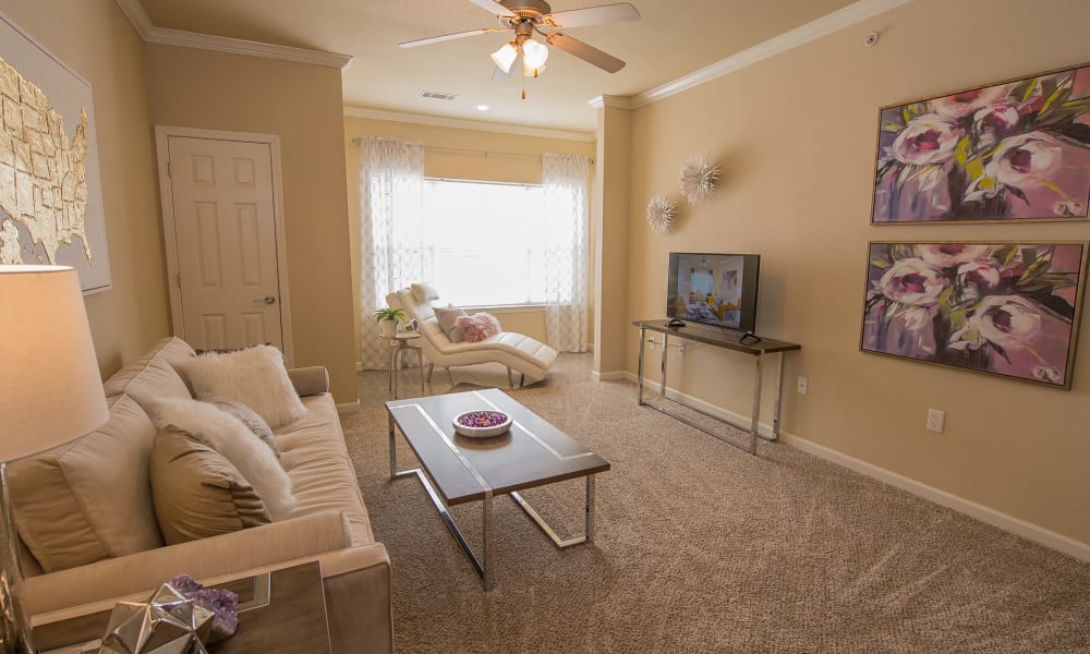 A large living room at Lexington Park Apartment Homes in North Little Rock, Arkansas