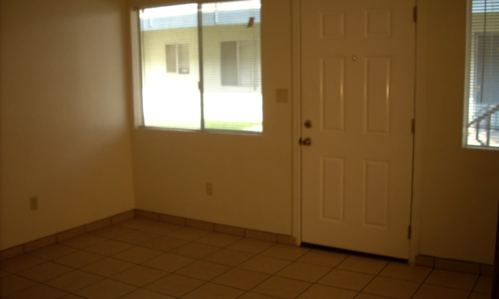 Unit entry room at El Potrero Apartments in Bakersfield, California