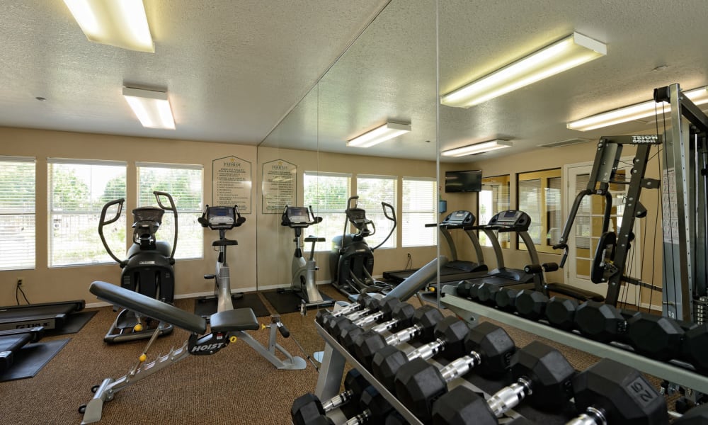 The fitness center at The Patriot Apartments in El Paso, Texas