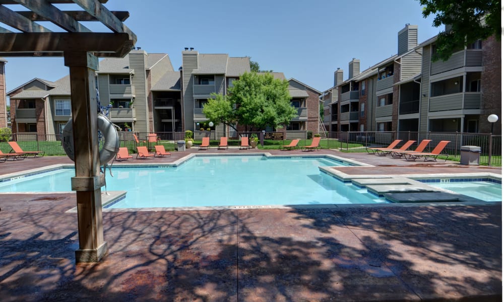 The pool at Newport Apartments in Amarillo, Texas