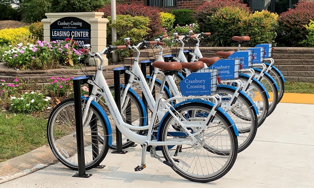 Free bike share at Cranbury Crossing Apartment Homes in East Brunswick, New Jersey