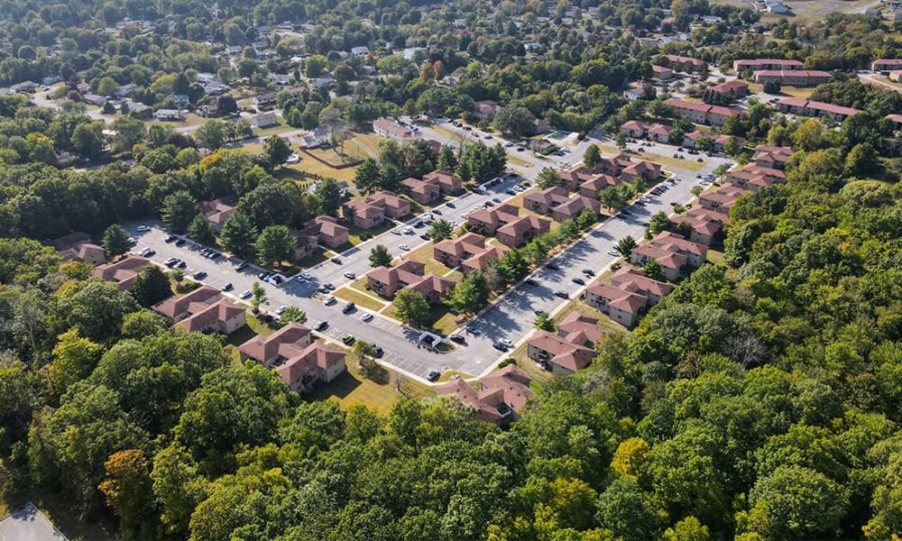 Aerial view at Imperial Gardens Apartment Homes in Middletown, NY