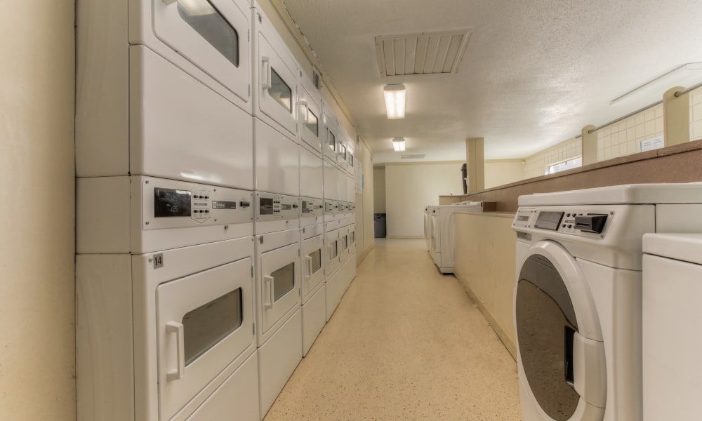 Onsite laundry facility at Enclave at North Point Apartment Homes in Winston Salem, North Carolina