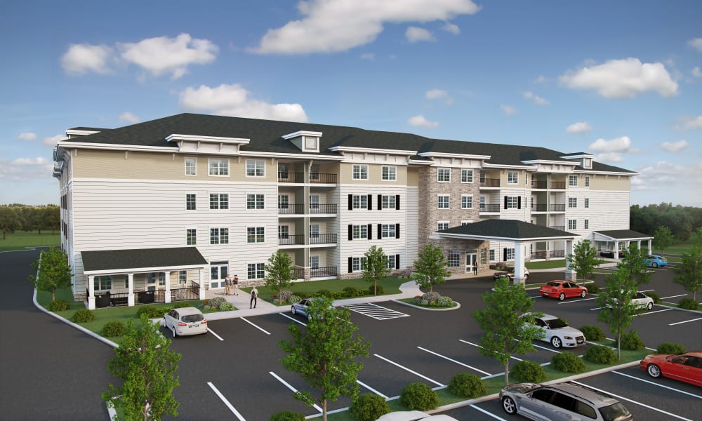 Exterior view of Keystone Place at Richland Creek in O'Fallon, Illinois
