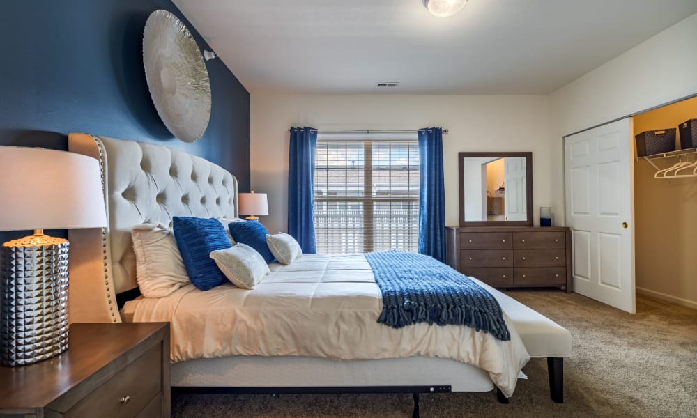 Spacious bedroom at The Docks Apartments & Townhomes in Pittsburgh, Pennsylvania
