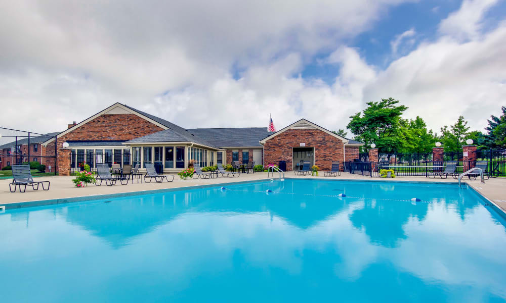 Sparkling pool at The Highlands in Fairborn, Ohio