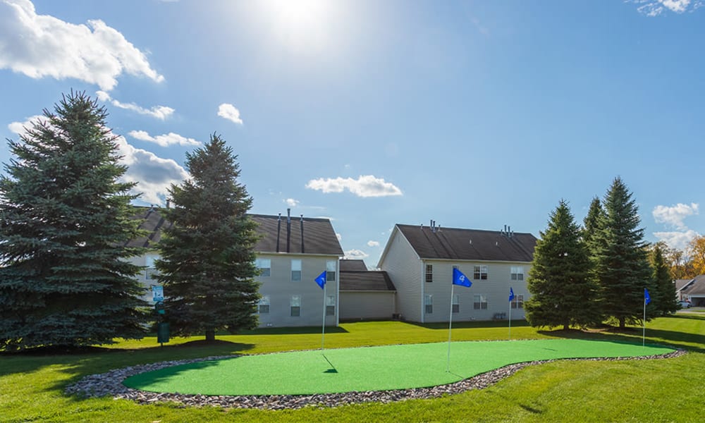 Putting green at Avon Commons in Avon, New York