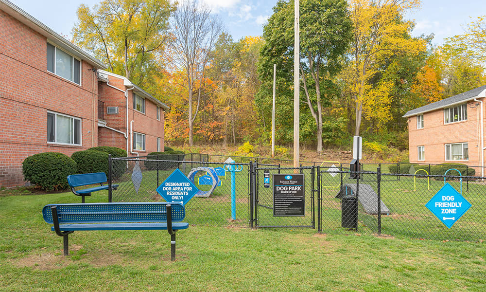 Dog park at Perinton Manor Apartments in Fairport, New York