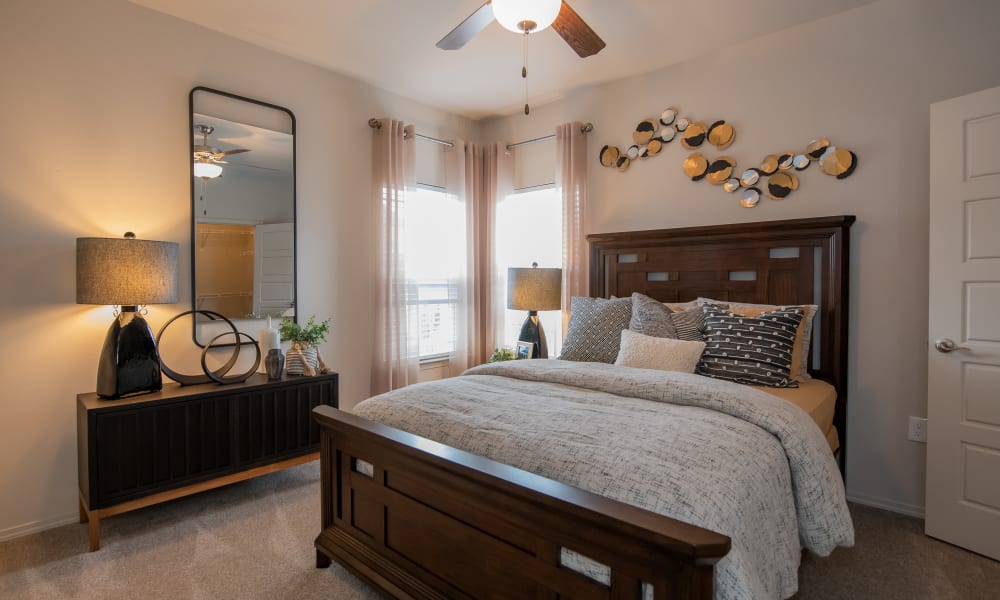 Large bedroom with windows and lots of light at Artisan Crossing in Norman, Oklahoma