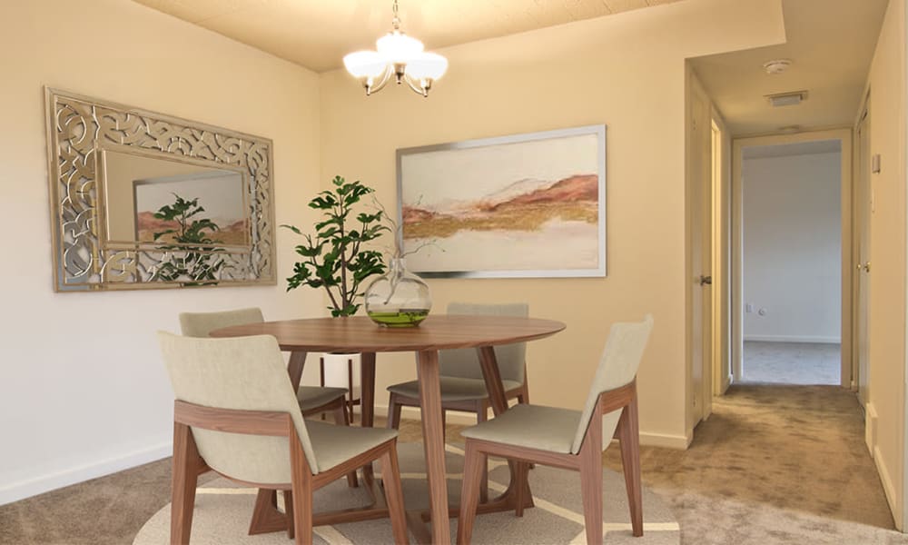 Spacious dining room at The Avalon Apartment Homes in Avalon, Pennsylvania