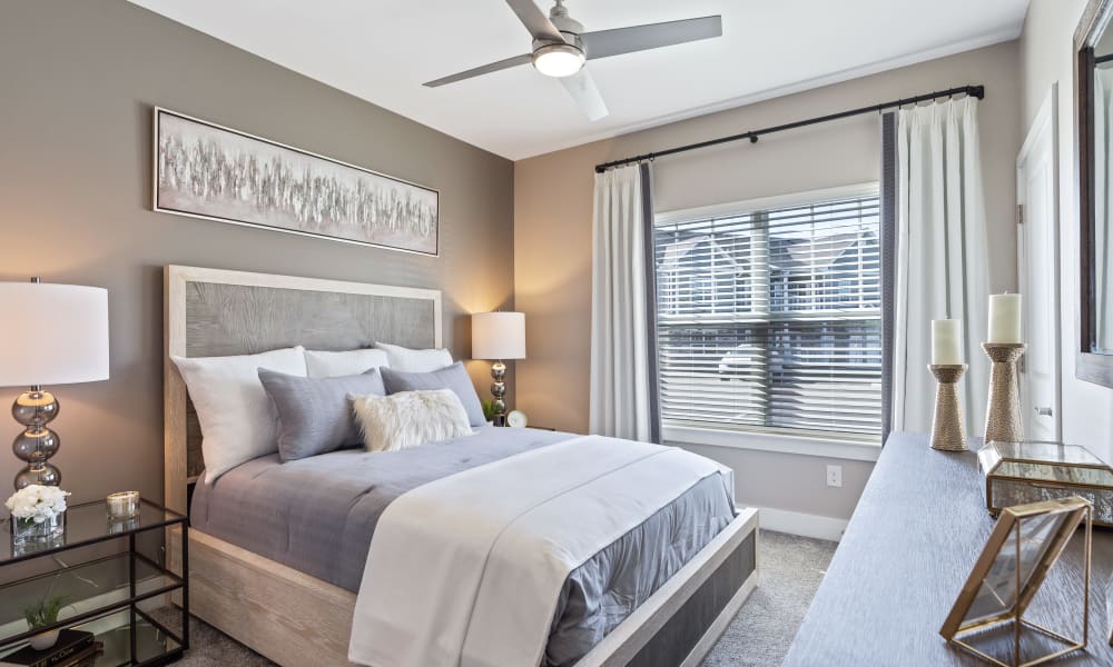 Large and well-appointed bedroom at Gentry East Apartments in Cincinnati, Ohio