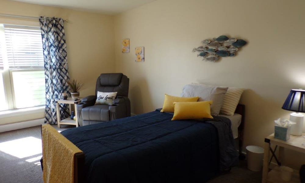 Recovery Care bedroom at Esplanade of Woodmere in Woodmere, New York