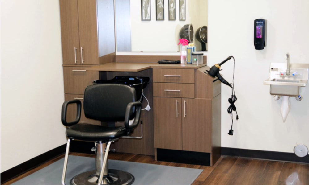 onsite hair salon inside Aspen Valley Senior Living in Boise, Idaho