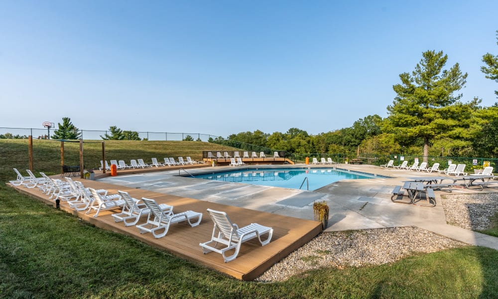 Sparkling pool at Miamiview Apartments in Cleves, Ohio