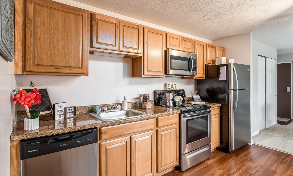 Spacious kitchen at Miamiview Apartments in Cleves, Ohio