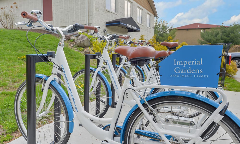 Free bike share at Imperial Gardens Apartment Homes in Middletown, NY