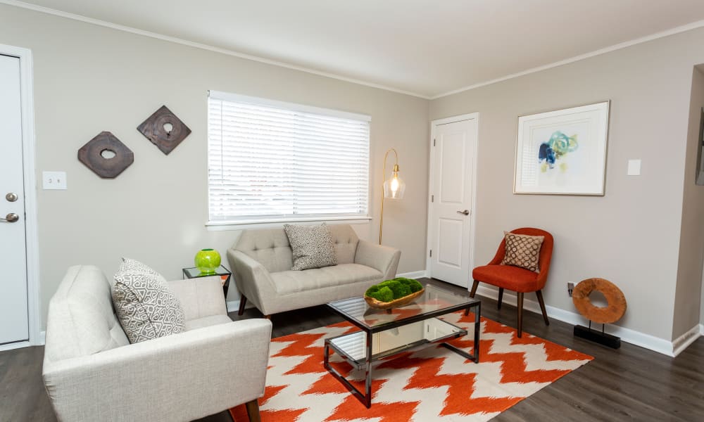 Model living room at Beckett Park in Smyrna, Georgia