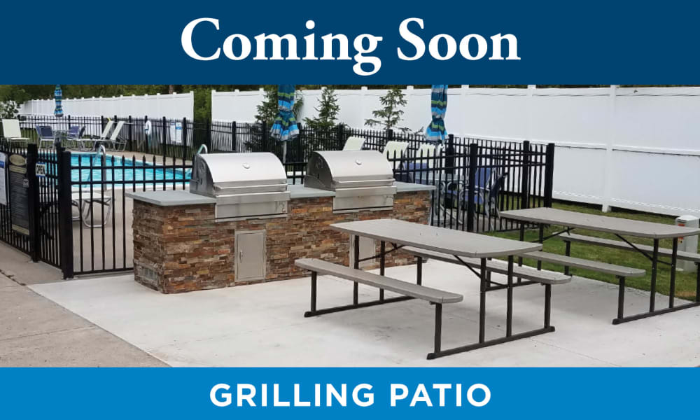 Grilling patio coming soon to Peppertree Apartment Homes in Lafayette, Louisiana